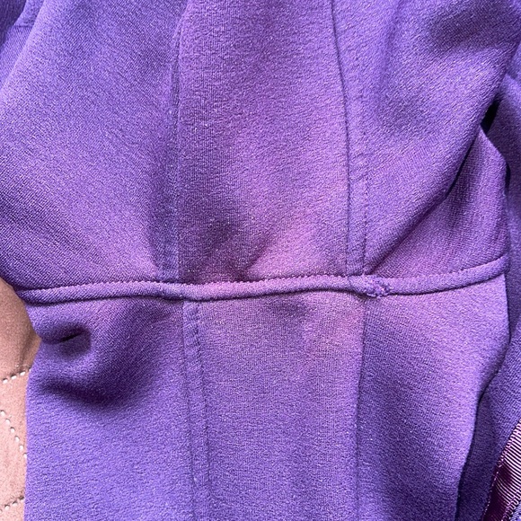 Lululemon Kick The Cold Zip Up High Collar Jacket Deepest Magenta Size 12 - Picture 15 of 17